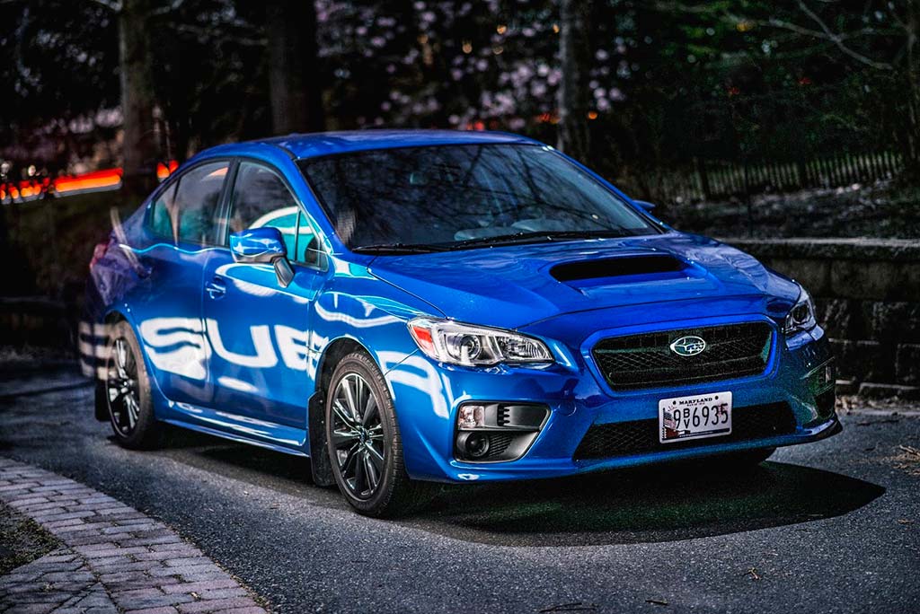 Subtle but effective. Pixelstick was used to project the subaru logo onto the side of the car - pixelstick was facing away from the camera so you don't see the original light, just the reflection. Courtesy of Jeremy Kinney.